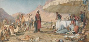 Un campement franc dans le désert du mont Sinaï. 1842